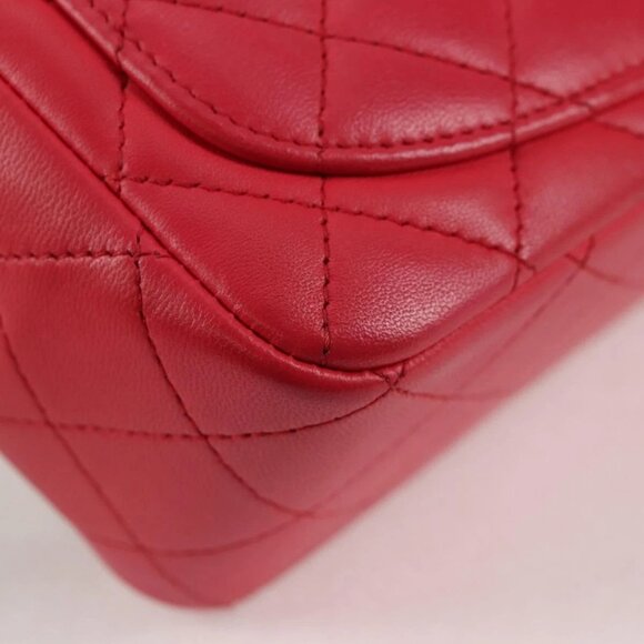 CHANEL Matelasse Chain Shoulder Bag Lamb Skin Pink Gold CC Auth 128553M - Picture 5 of 16